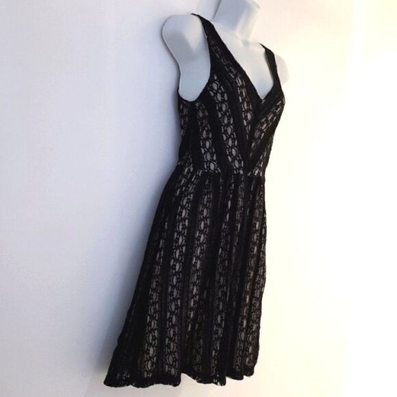 Moulinette Soeurs Myrna Black Lace A-line Sleeveless Dress XS - Picture 3 of 14